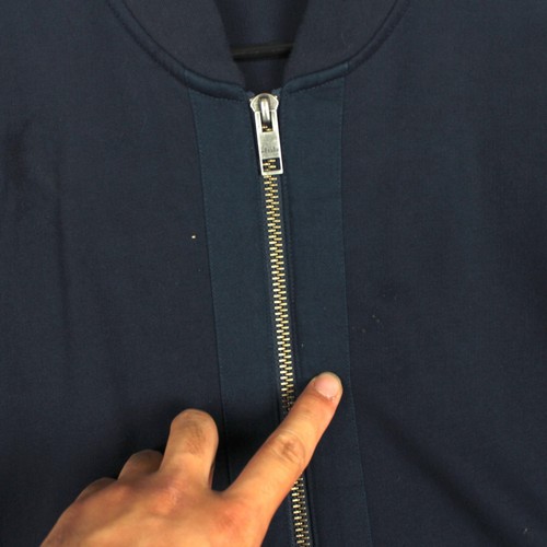 Club Monaco Full Zip Men Jacket Size M Lightweight Relaxed Fit Casual Navy Blue - Picture 4 of 13