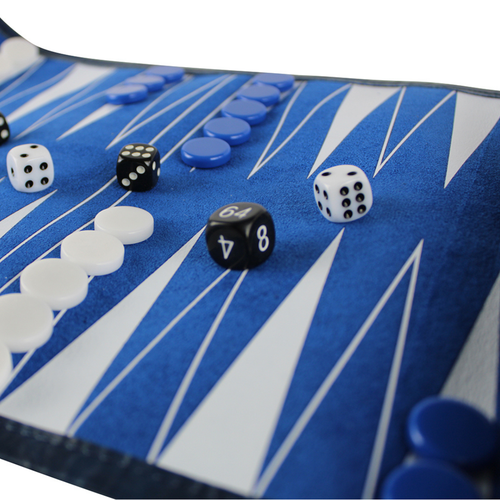 Blau Reise Roll Up Backgammon Set 13 Zoll - Bild 3 von 7