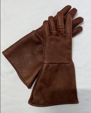 Brown Goatskin Gauntlet Gloves - XL -made In The USA