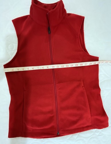 Land’s End Women’s Medium Red Fleece Vest - Picture 4 of 11