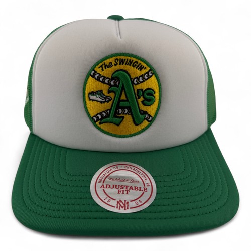 Cappello Mitchell & Ness Oakland Athletics A's MLB Foam Trucker Snapback Regolabile - Foto 3 di 6
