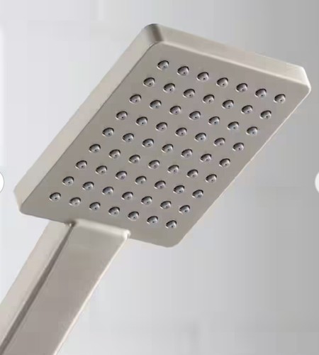 Modern 1-Spray 8in. Dual Tub Wall Mount Fixed & Hand Shower Heads brushed Nickel - Picture 3 of 5