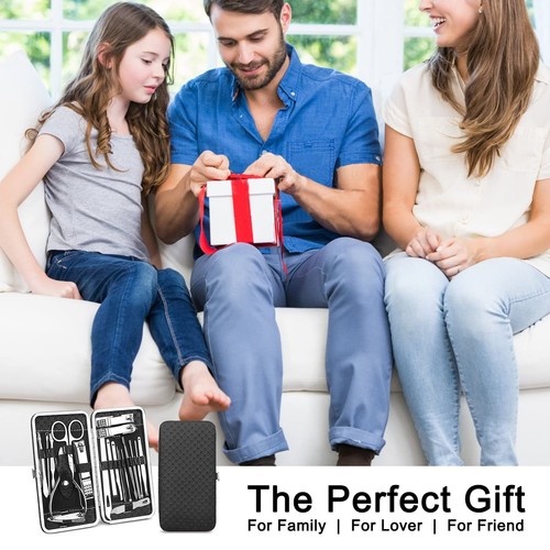 Nagelset 19 Stk Nagelpflege Set Nagelschere Nagelfeile Maniküre Pediküre Etui. - Bild 3 von 20