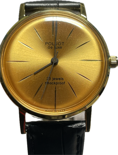 LUCH 23J USSR 1 MCHZ Gehäuse Stahl Titannitrid Beschichtung MANS ARMBANDUHR - Bild 10 von 12