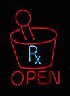 New Pharmacy Rx Clinic Open Beer Bar Neon Light Sign 24"x20"