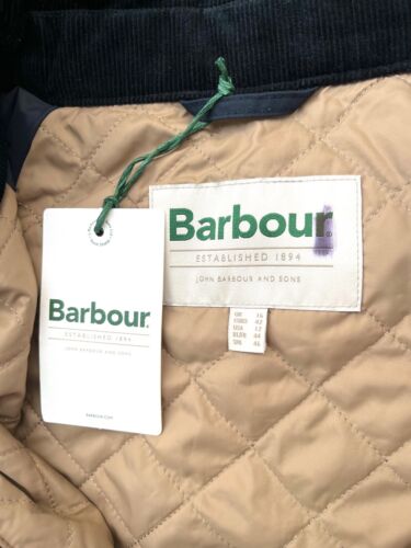 New BARBOUR Navy Nora Casual Jacket Size UK 16 EU 42 USA 12 XL Net A Porter Spey