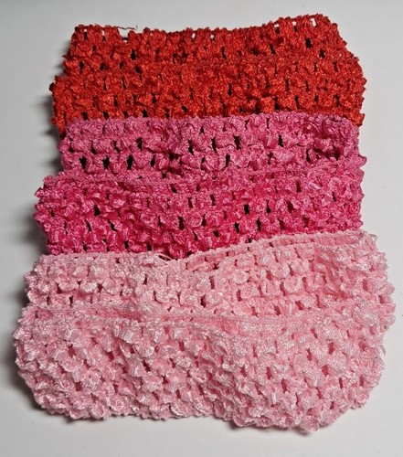 Satin Headbands Elastic Infant Toddler, Craft Supply Crochet Set of 6 Blank 2" - Picture 14 of 24
