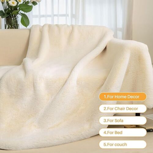 Plush Bed Blanket Mink Blankets Luxury Heavy Thick Warm Soft Winter Sofa Blanket - Picture 38 of 63