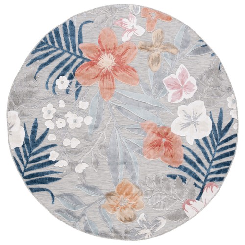 SAFAVIEH Outdoor CBN454G Cabana Collection Grey / Rust Rug - Picture 5 of 19