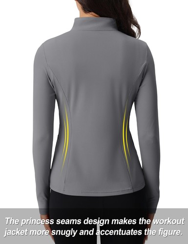 Womens 1/4 Zip Pullover Long Sleeve Workout Athletic Sweatshirt Running Golf Top - Picture 54 of 67