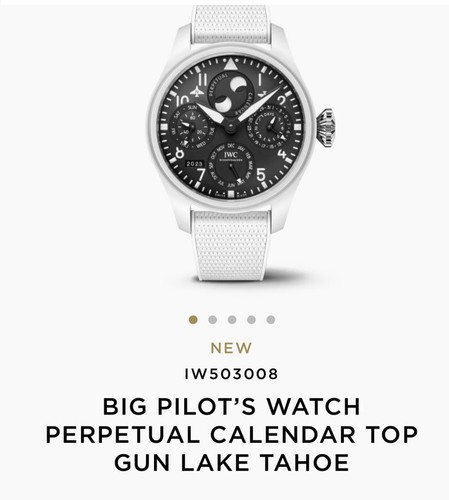 IWC BIG PILOT PERPETUAL CALENDAR White Ceramic “Lake Tahoe” WATCH IW503008 - Picture 2 of 7