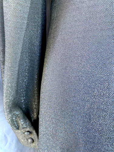 VTG 60s 70s..MOD / GO GO..MAXI..FULL LENGTH..METALLIC..DRESS..S / M - Bild 5 von 5