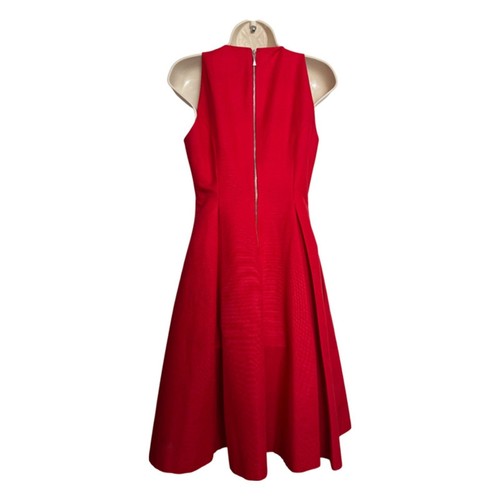 Kate Spade rot Retro inspiriert Fit & Flare Plissee ärmelloses Kleid Größe 6 - Bild 6 von 11