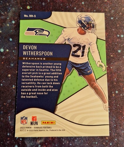 Devon Witherspoon 2023 Panini Donruss Football Rookie Revolution #RR-5 - Picture 2 of 2