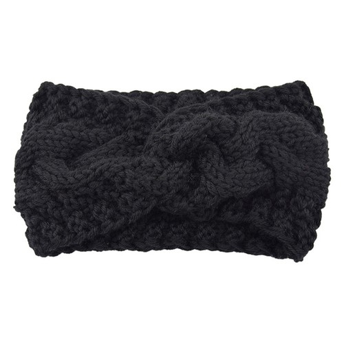 Diadema de invierno cálida con moño anudado cruzado para mujeres niñas informal tejida diadema envoltura para la cabeza - Imagen 13 de 22