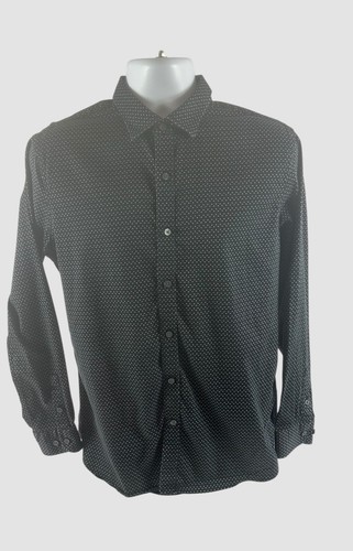 Tahari Men’s Large Slim Fit Geometric Print Dress Shirt Long Sleeve Button Up - Picture 3 of 11