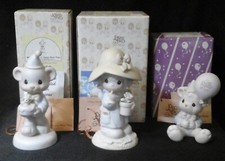 Precious Moments Lot Of 6 Vintage Porcelain Birthday Figurines with Boxes