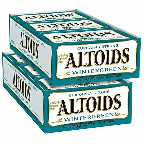 ALTOIDS Wintergreen Mints Singles Talla 1.76 onzas Caja de 12 unidades Foto 2 de 4