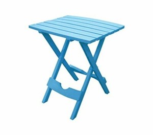 Quik Fold Patio Side Table Resin Pool Blue -8510-21-3734