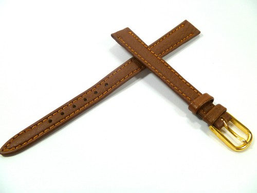 10 MM Braun Watch Strap Watch Band Leather 1003 - Picture 1 of 3