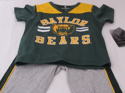 NEW Baylor Bears Colosseum Athletics Green Shirt Pants Outfit Toddler Boy's 3T - Picture 6 of 10