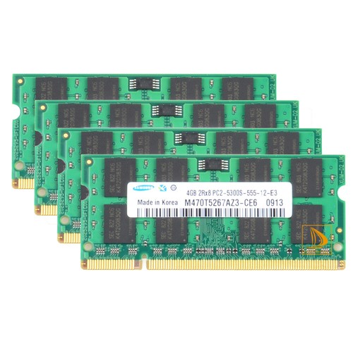 Samsung 4X 4GB 2RX8 PC2-5300 DDR2-800MHz Non-Ecc Memory RAM SODIMM Laptop - Picture 7 of 10