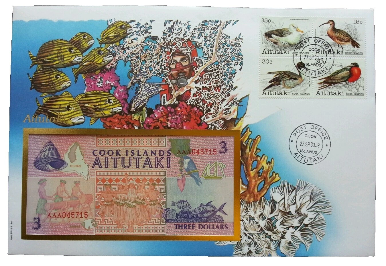 Cubierta de pájaros estampillas de las islas Cook (1965-presente)