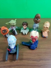 STAR WARS THE CLONE WARS BOBBLE HEAD TOYS 2008 McDonald's. Lot of 7. R5