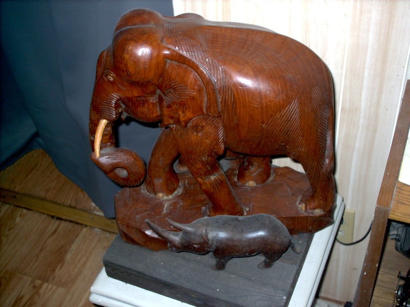DECORATIVE WOODEN ELEPHANT..reduced !