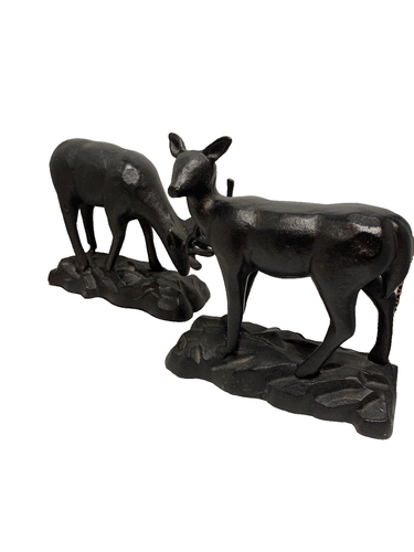 very heavy home decor black deer buck doe