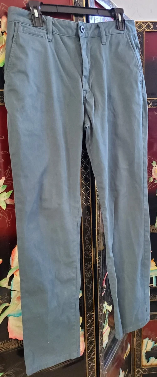 Quicksilver Straight Tapered Fit Blue Chino Pants Mens Size 31 x