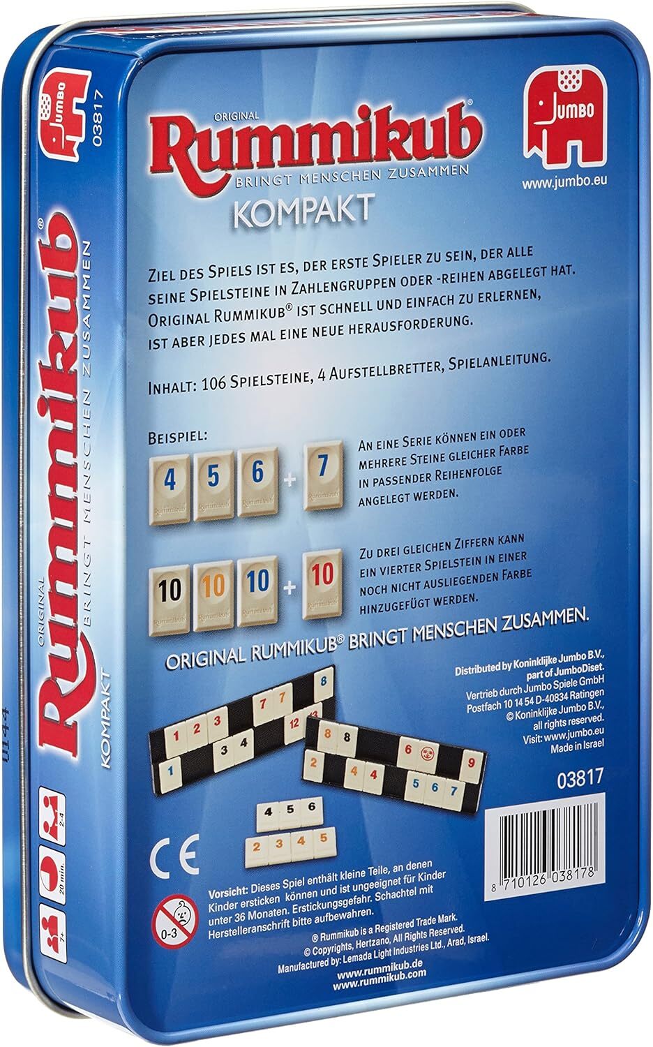 Thumbnail - Jumbo Spiele Original Rummikub Kompakt In Metalldose - Der