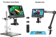 TOMLOV 10" 2000x Digital Microscope HDMI & USB Coin Microscope Camera Flexy Arm