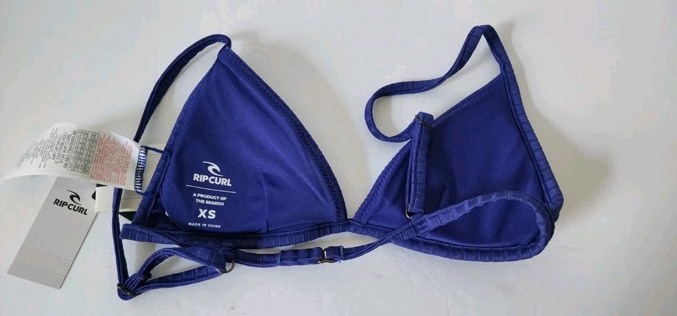 Top Rip Curl Para Mujer Estándar Premium Surf Triángulo Fijo Azul Talla XS Nuevo Foto 4 de 4