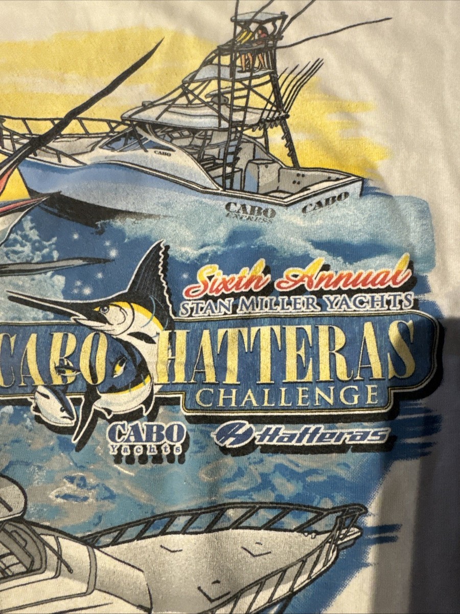 Vtg Cabo  Yachts  Men’s T-Shirt 2XL Swordfish Fishing Stan Miller Yachts View 3