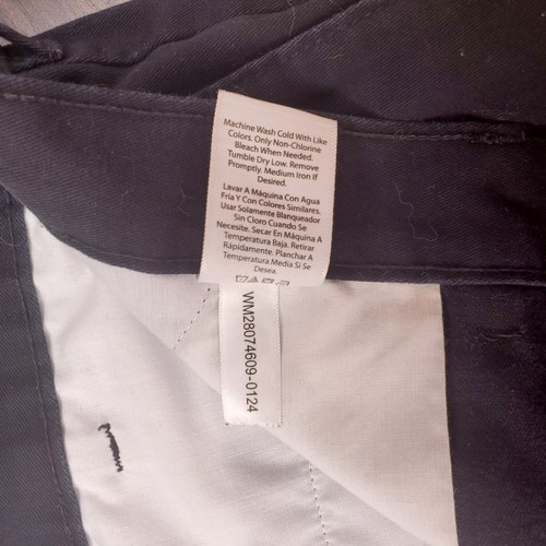 Men's 34x32 George Black Dress Pants 62% Cotton / 36% Polyester Used - Picture 7 of 8