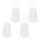  4pcs PVC Leakproof Wine Bags Single Wine Packaging Pouch with Handle Wine Doggy