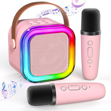 Mini Karaoke Machine for Kids Ages 2-12, Portable Bluetooth Karaoke Speaker with