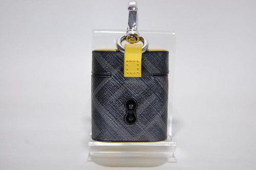 FENDI FF Monogram Coating AirPods Case Grey Canvas Authentic - Photo 24 sur 24