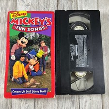 Mickey's Fun Songs Campout VHS 1990s Kids Music Disney Buena Vista