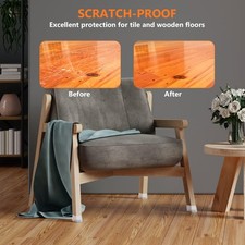 16pcs Square Chair Leg Floor Protectors, Furniture Pads for Hardwood Floors, ...