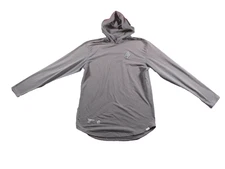 BYLT Drop Cut Hoodie Shirt Mens Medium Gray Long Sleeve LGCY Premium Basics