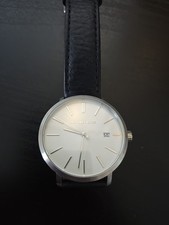 Michael Kors Men's Watch MK8674 Blake Quartz Silver Dial Black Leather Band 42mm