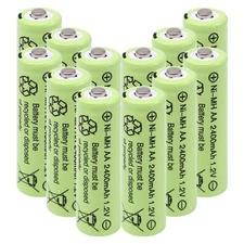 1.2v AA Size 2400mAh High Capacity Rechargeable Batteries,Low Self Discharge ...