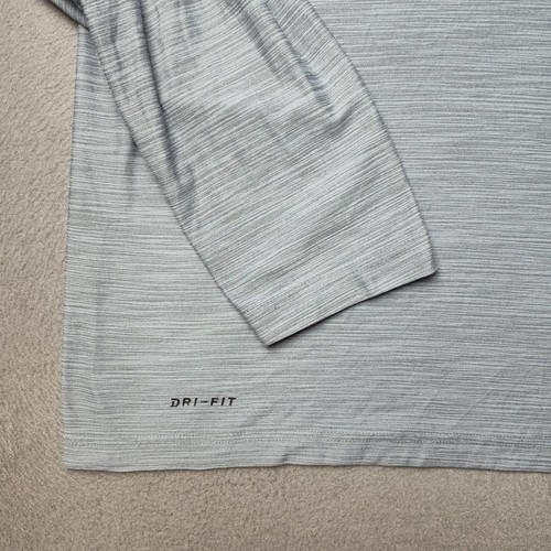 Nike Dri-FIT 1/4 Zip Pullover Mens Large Gray Running Training Top 940177-065 - Picture 4 of 11