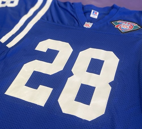 Authentic Marshall Faulk Indianapolis Colts #28 Russell Jersey 75 Anniversary 48 - Picture 2 of 6