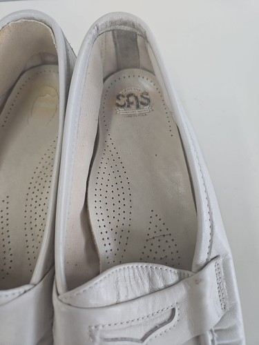 SAS Women's Size 7 M Shoes Beige Leather Comfort Moc Toe Loafers Walking Casual - Picture 4 of 8
