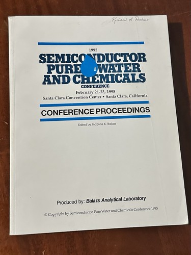 Semiconductor Pure Water and Chemicals Conference 1995 Balazs SPWCC Proceedings - Bild 12 von 22