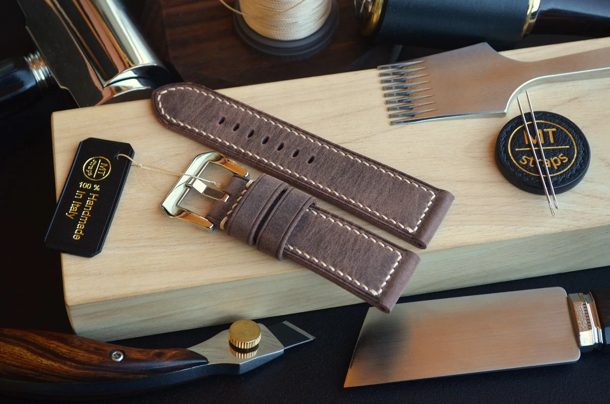 Cinturino Nato Masar 24 Mm In Pelle Marrone - Colore Nero - Foto 4