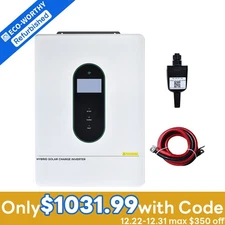 ECO-WORTHY 12KW 48V Solar Hybrid Inverter 120V/220V Split Phase 200A Charger